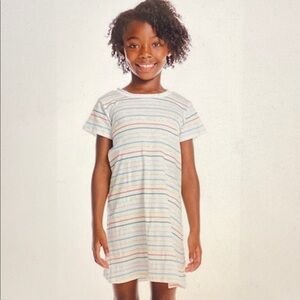 Chaser Happy strip T Shirt dress Colorful Striped